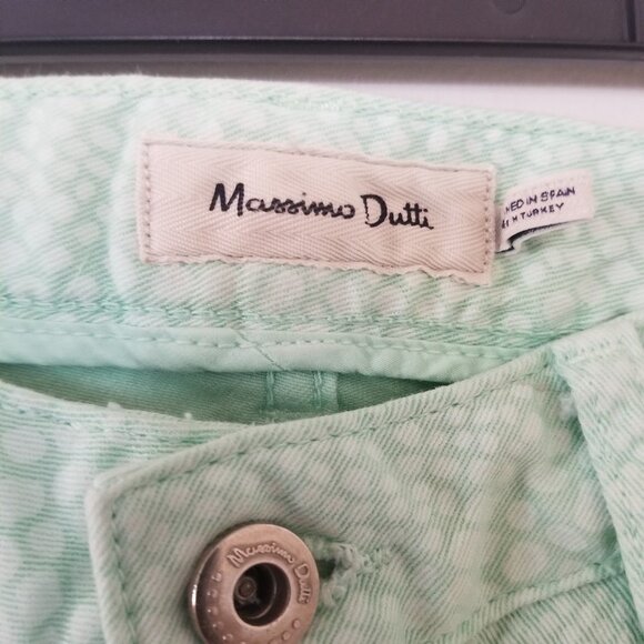 Massimo Dutti Aqua Blue Patterned Jeans - Picture 7 of 11
